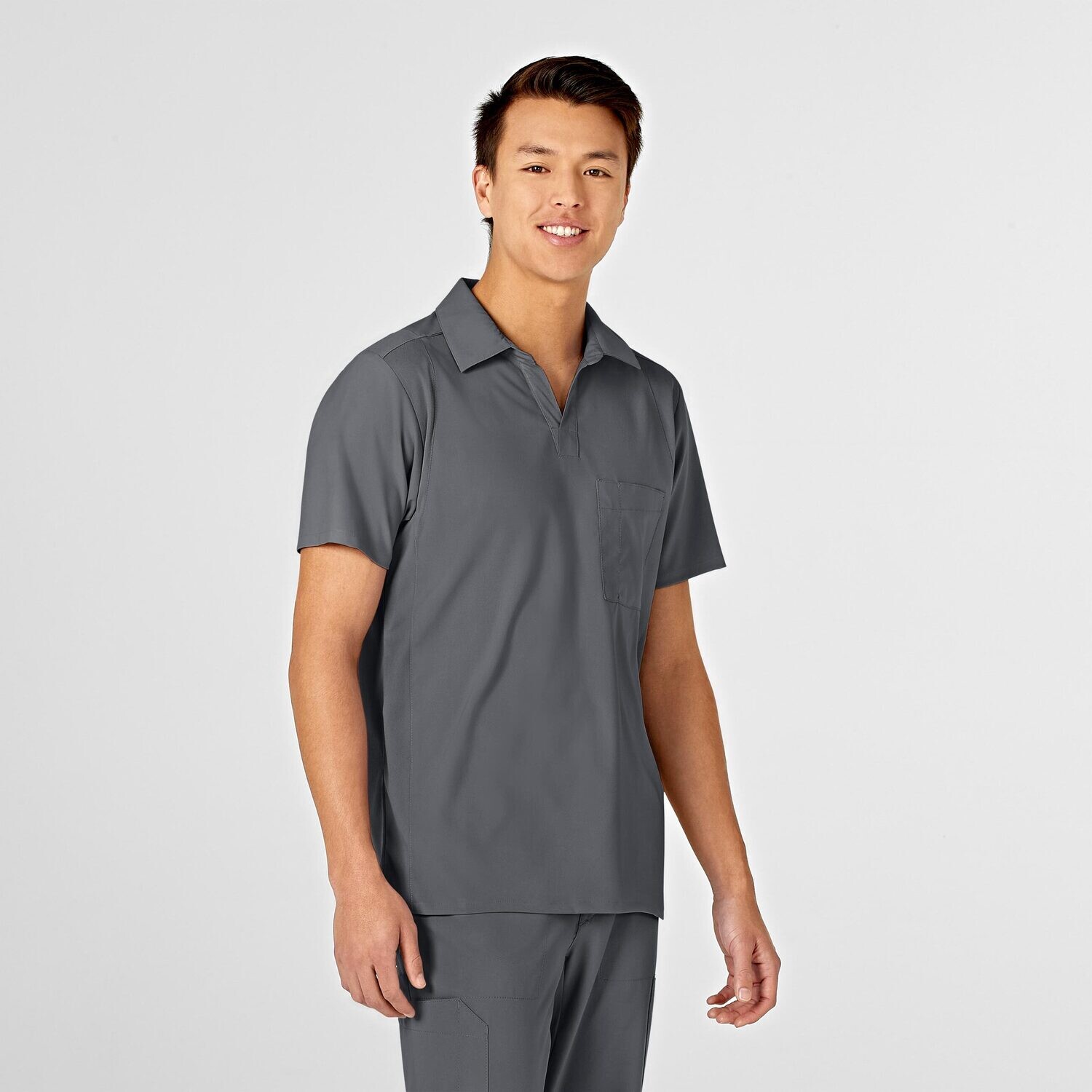 Casacca uomo 6055 scollo a V polo pewter