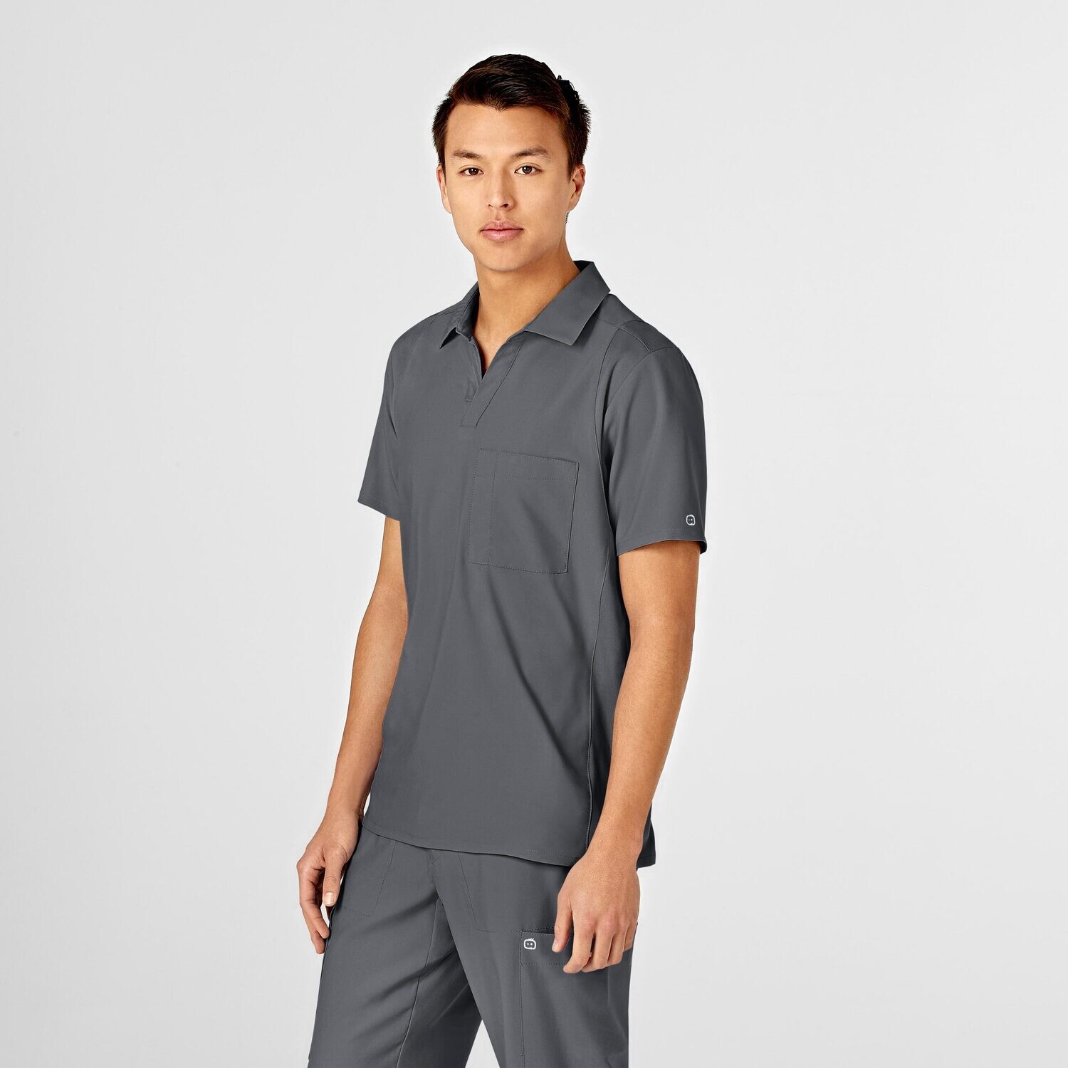 Casacca uomo 6055 scollo a V polo pewter