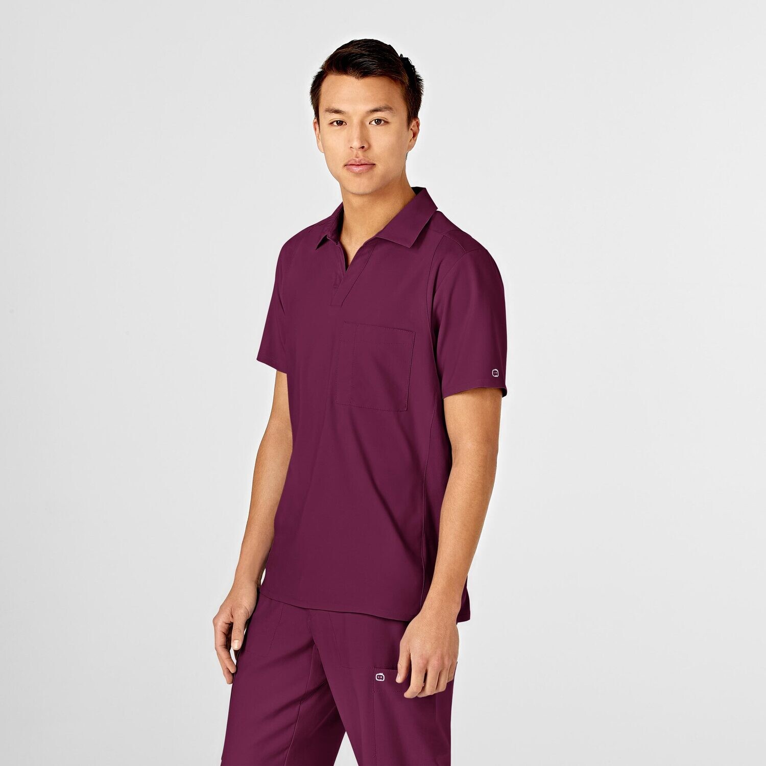 Casacca uomo 6055 scollo a V polo wine