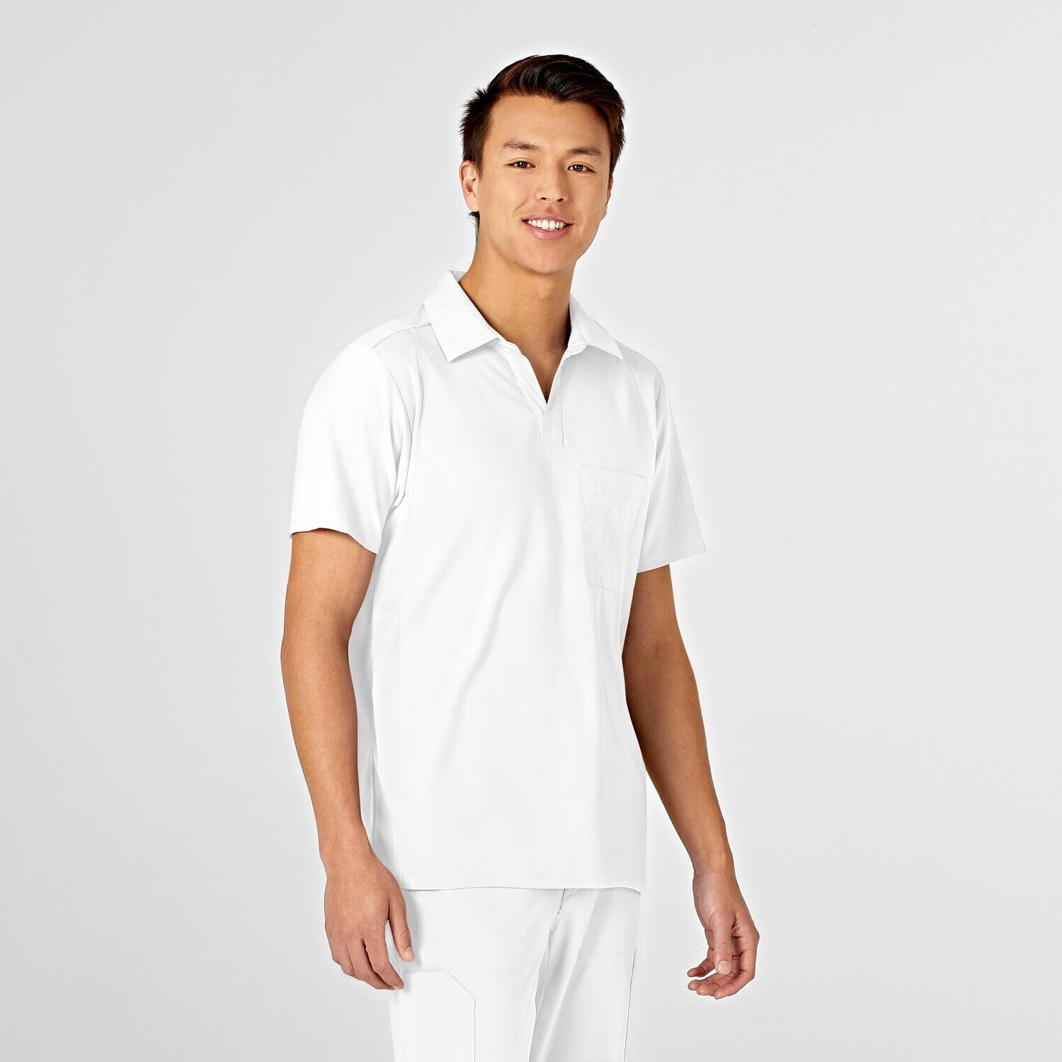 Casacca uomo 6055 scollo a V polo white