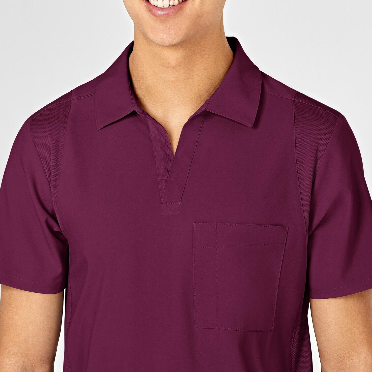 Casacca uomo 6055 scollo a V polo wine