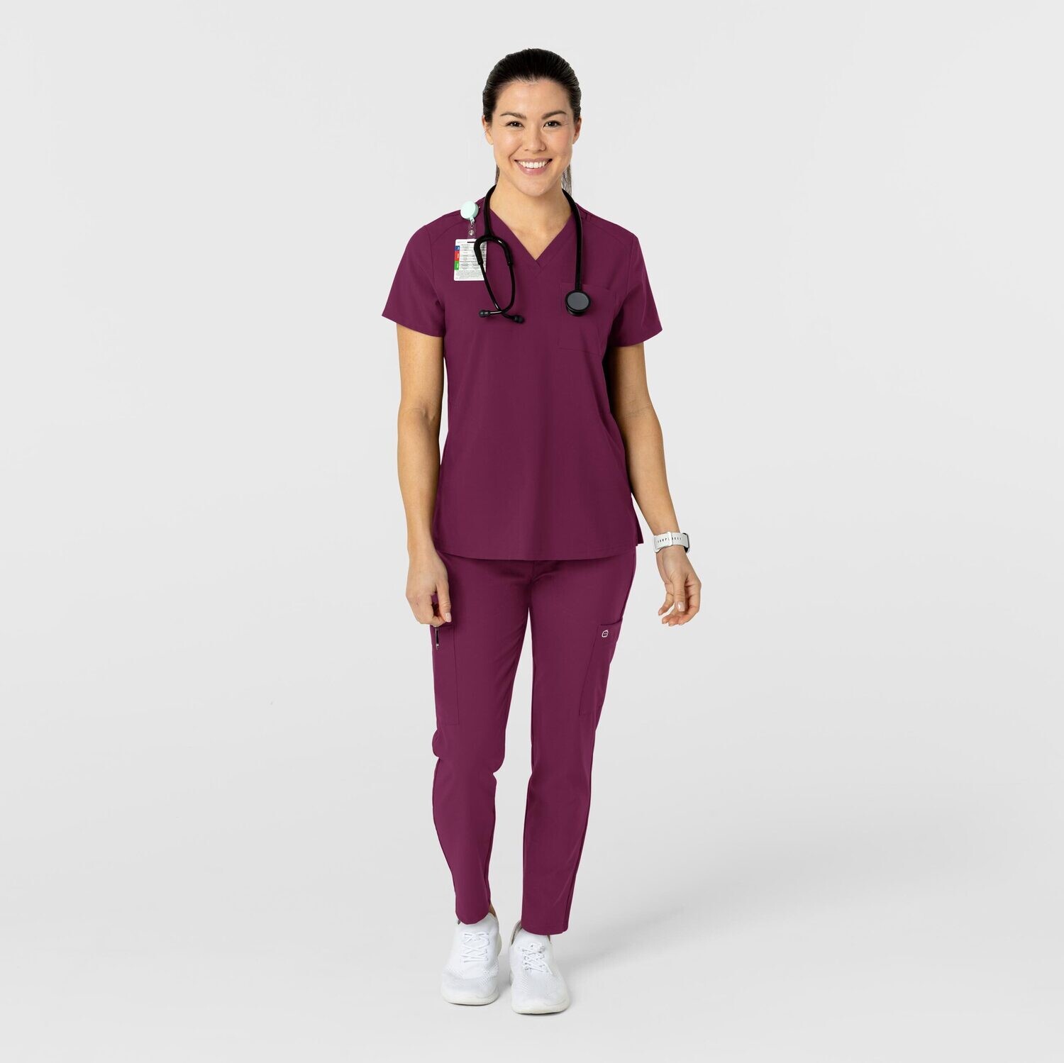Pantalone donna 5045 sport 8 tasche wine