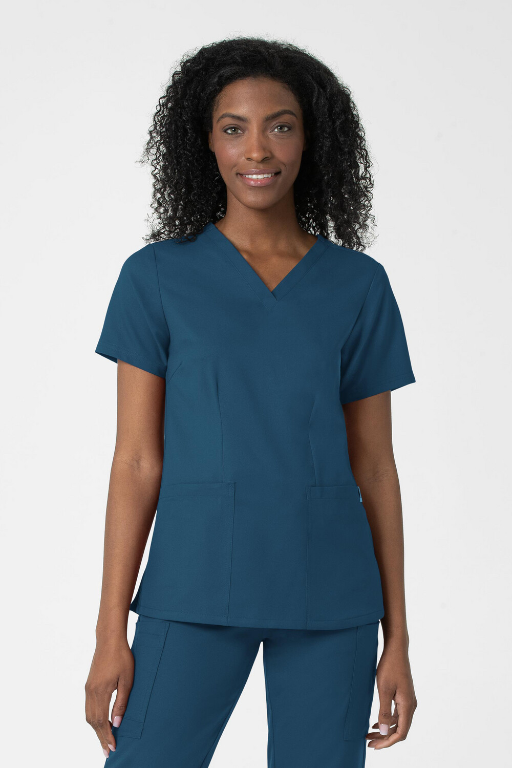 Casacca donna 6122 scollo a V caribbean blue