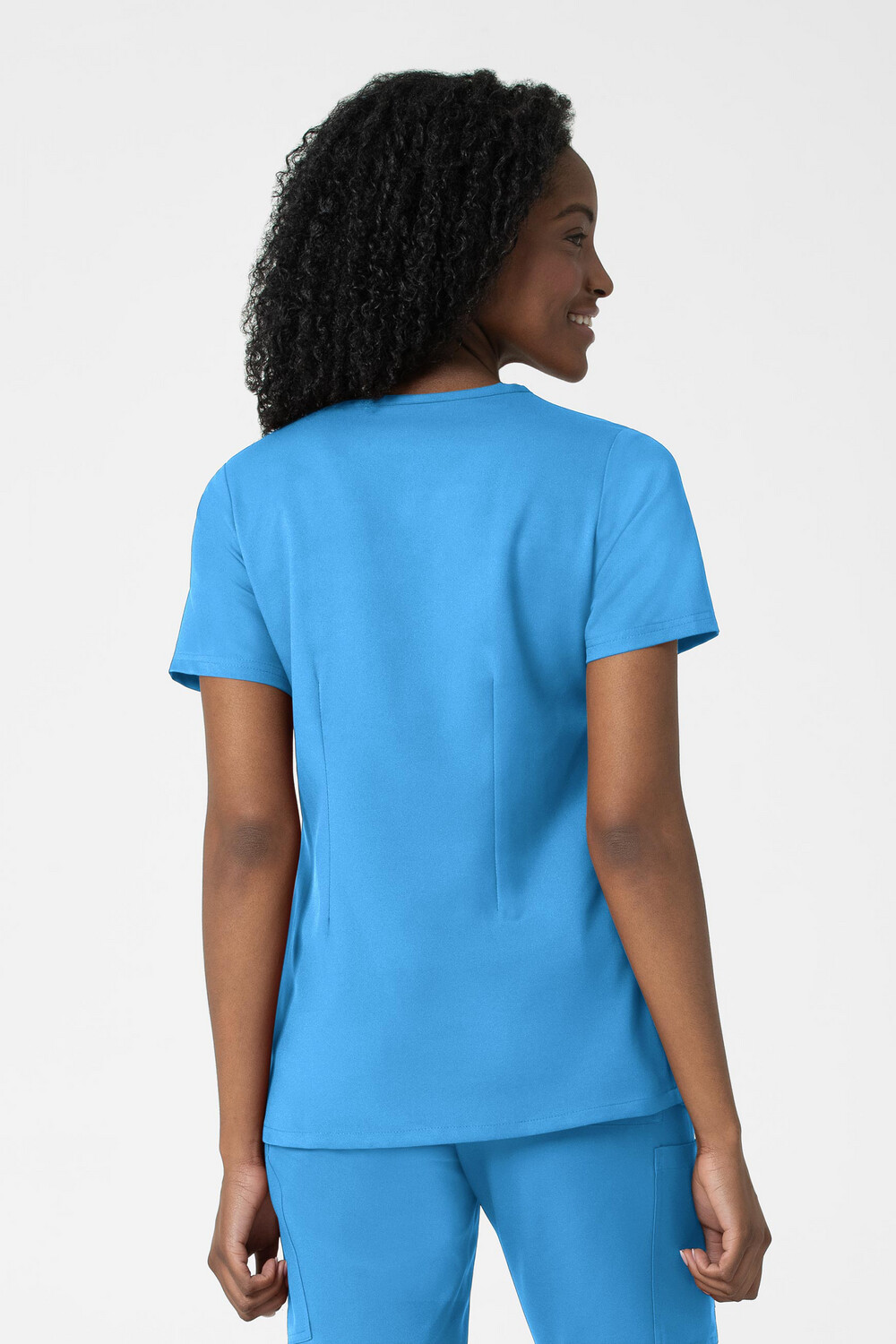 Casacca donna 6122 scollo a V malibu blue