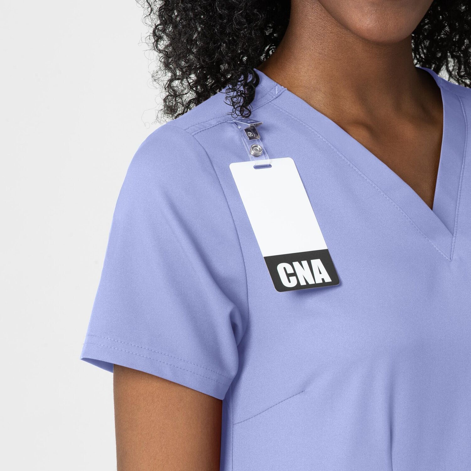 Casacca donna 6122 scollo a V ceil blue