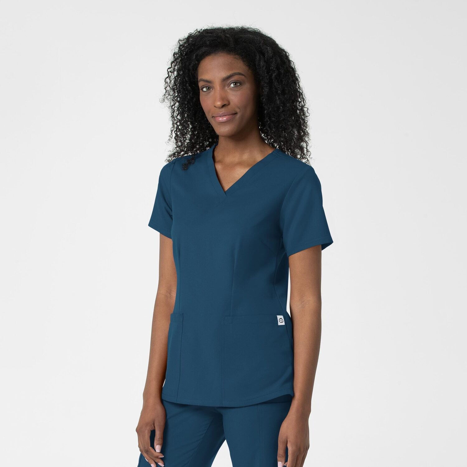Casacca donna 6122 scollo a V caribbean blue