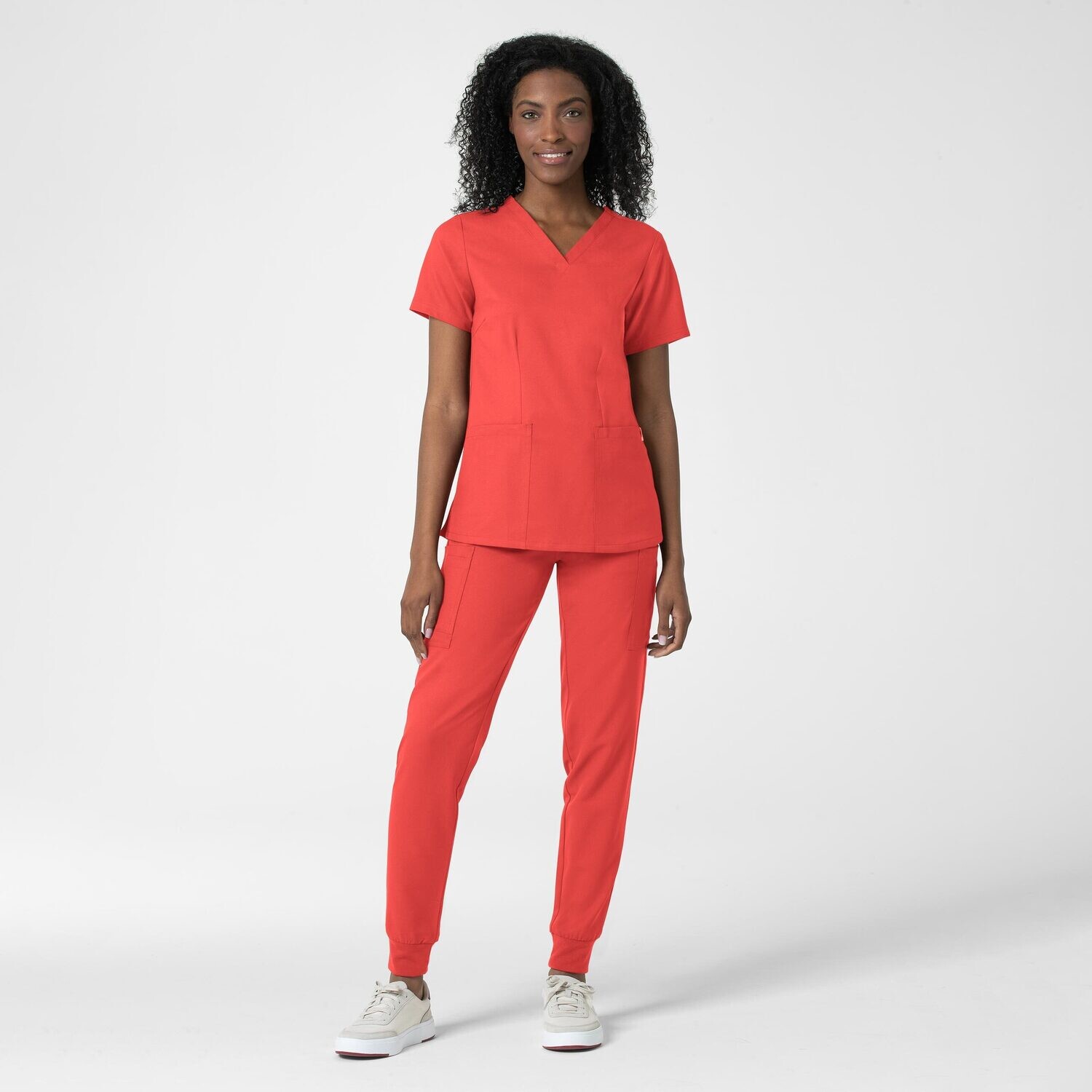 Casacca donna 6122 scollo a V cherry tomato
