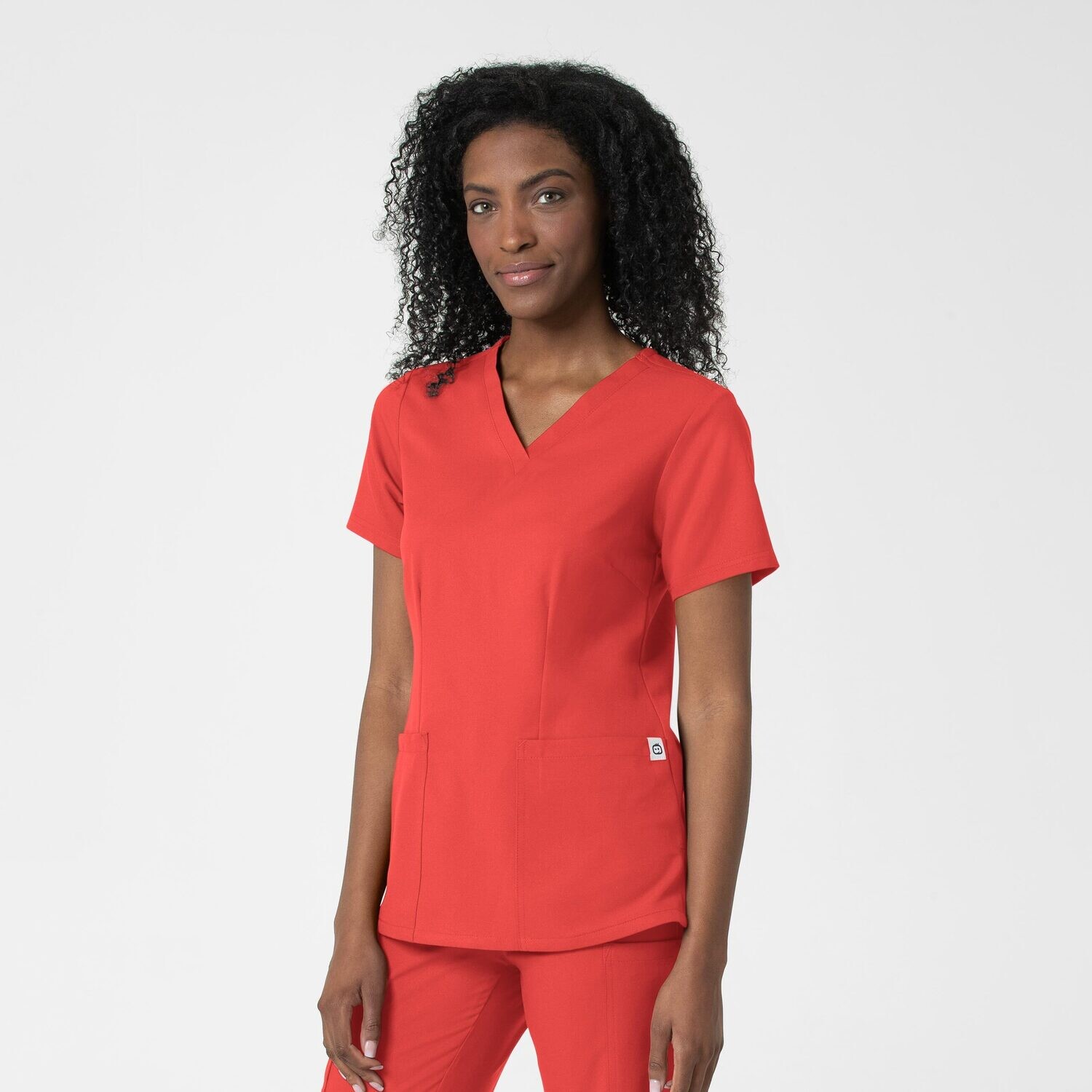 Casacca donna 6122 scollo a V cherry tomato