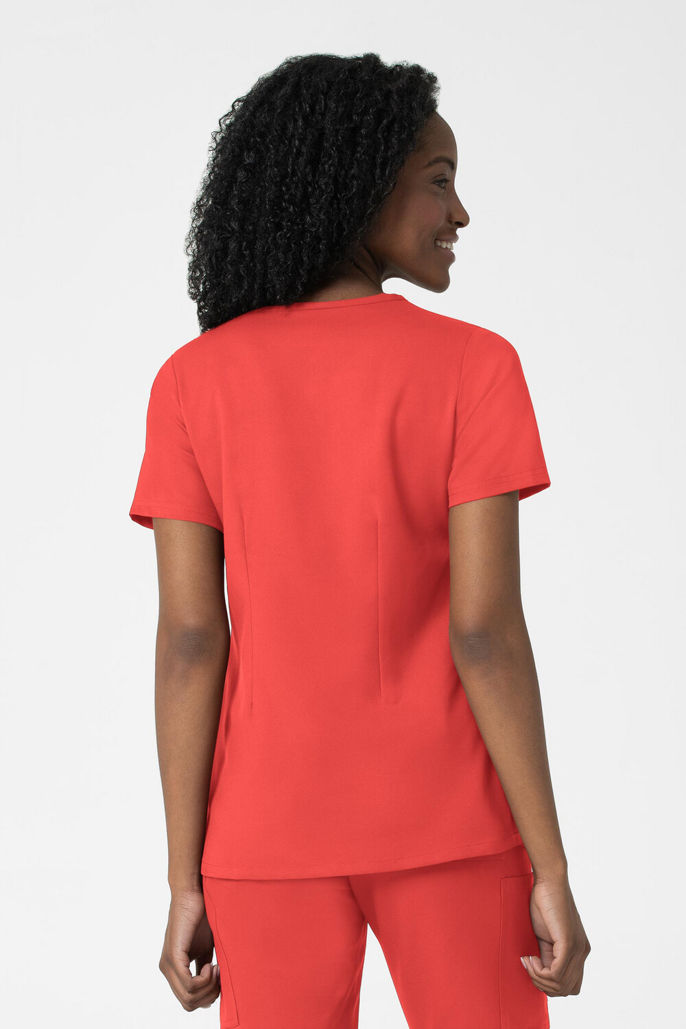 Casacca donna 6122 scollo a V cherry tomato