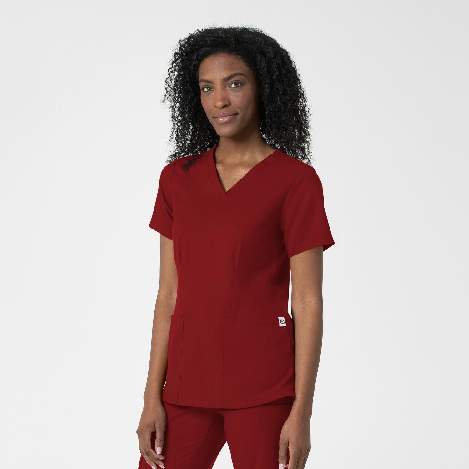 Casacca donna 6122 scollo a V burgundy