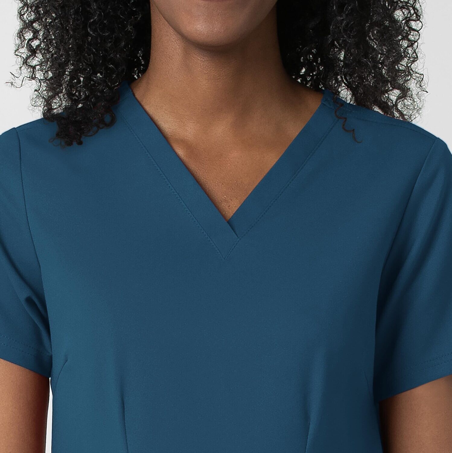 Casacca donna 6122 scollo a V caribbean blue