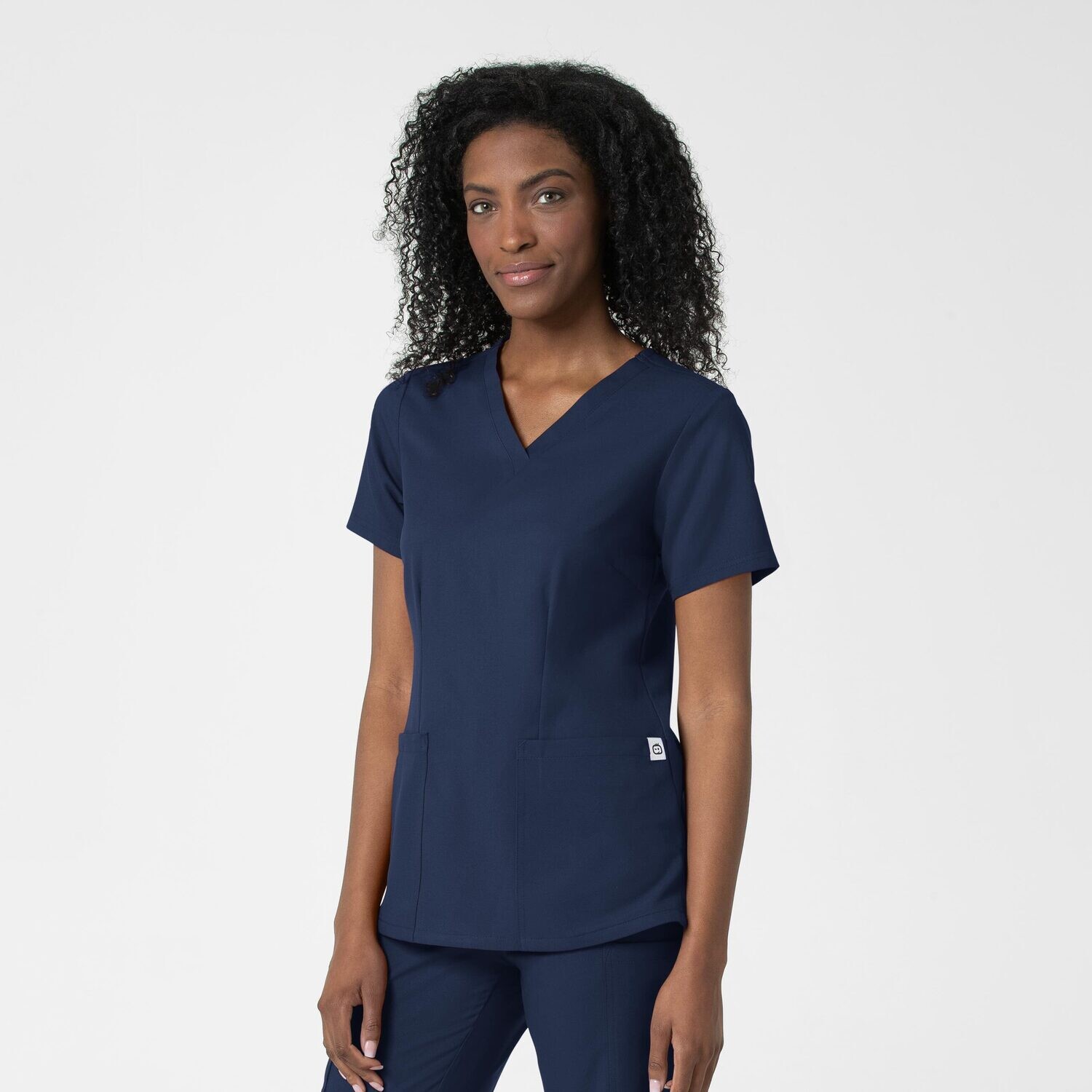 Casacca donna 6122 scollo a V navy blue