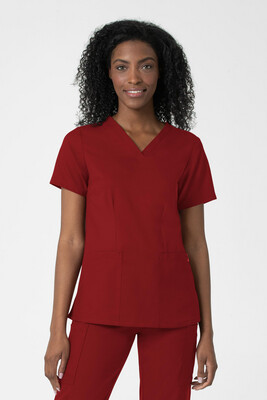 Casacca donna 6122 scollo a V burgundy