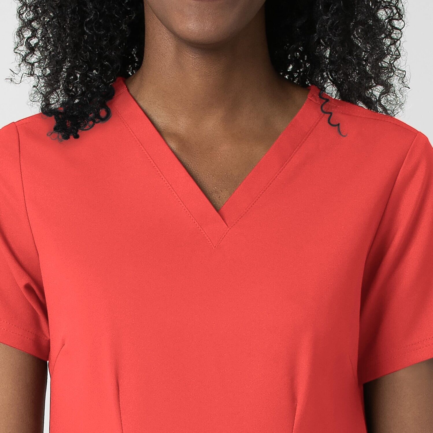 Casacca donna 6122 scollo a V cherry tomato