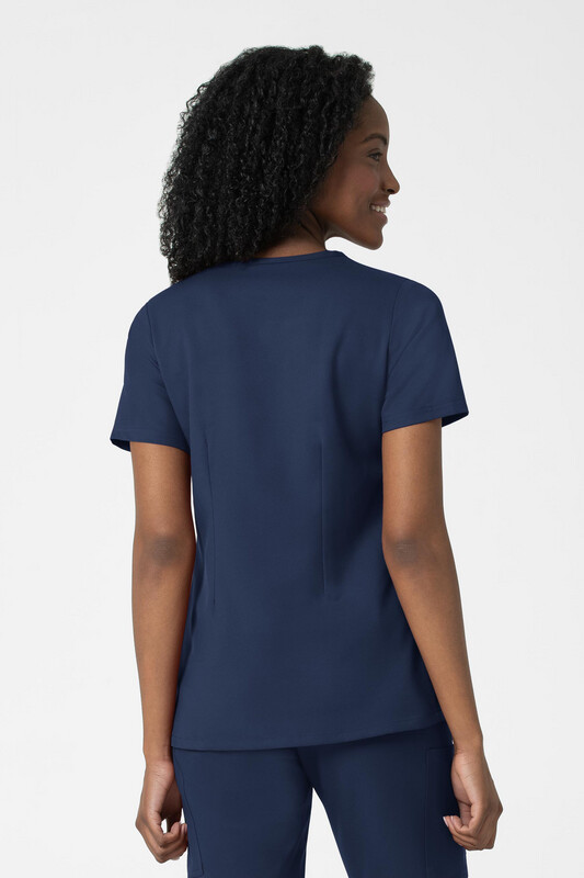 Casacca donna 6122 scollo a V navy blue