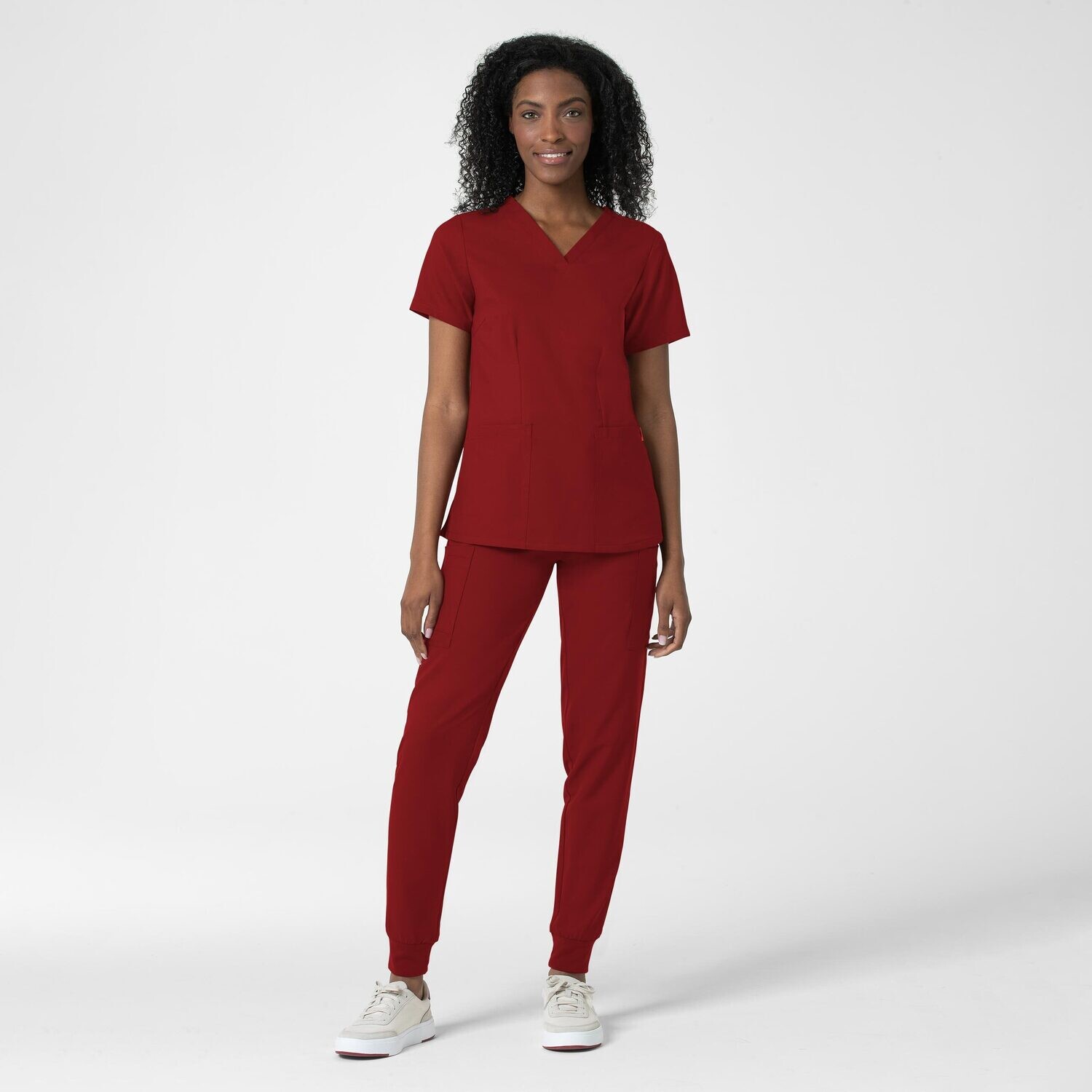 Casacca donna 6122 scollo a V burgundy