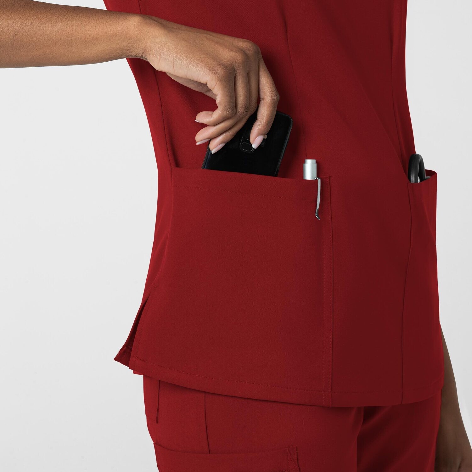 Casacca donna 6122 scollo a V burgundy