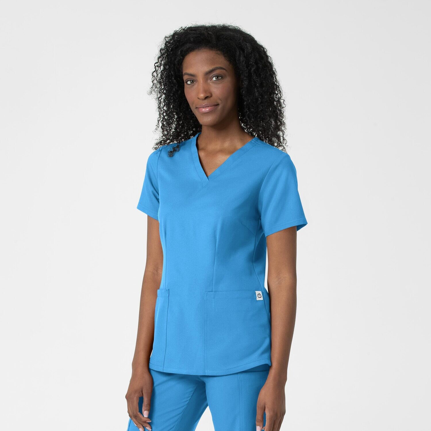 Casacca donna 6122 scollo a V malibu blue