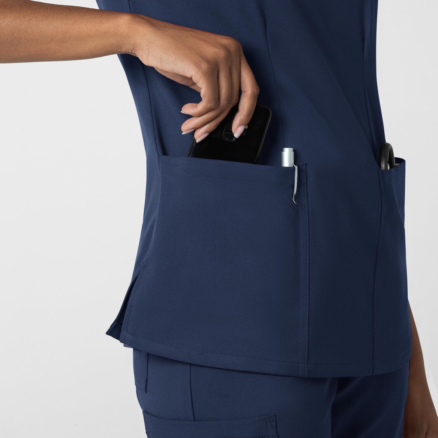 Casacca donna 6122 scollo a V navy blue