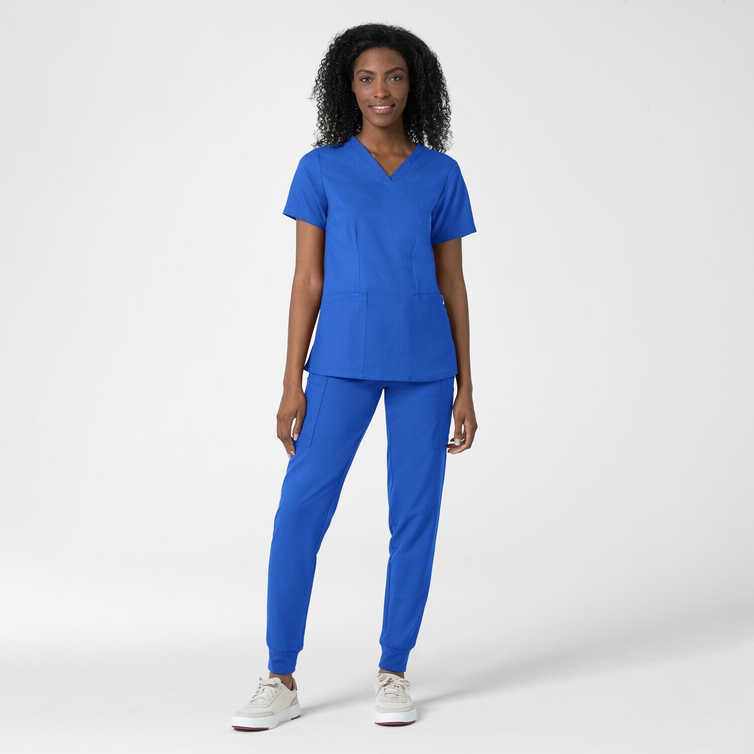 Casacca donna 6122 scollo a V royal blue