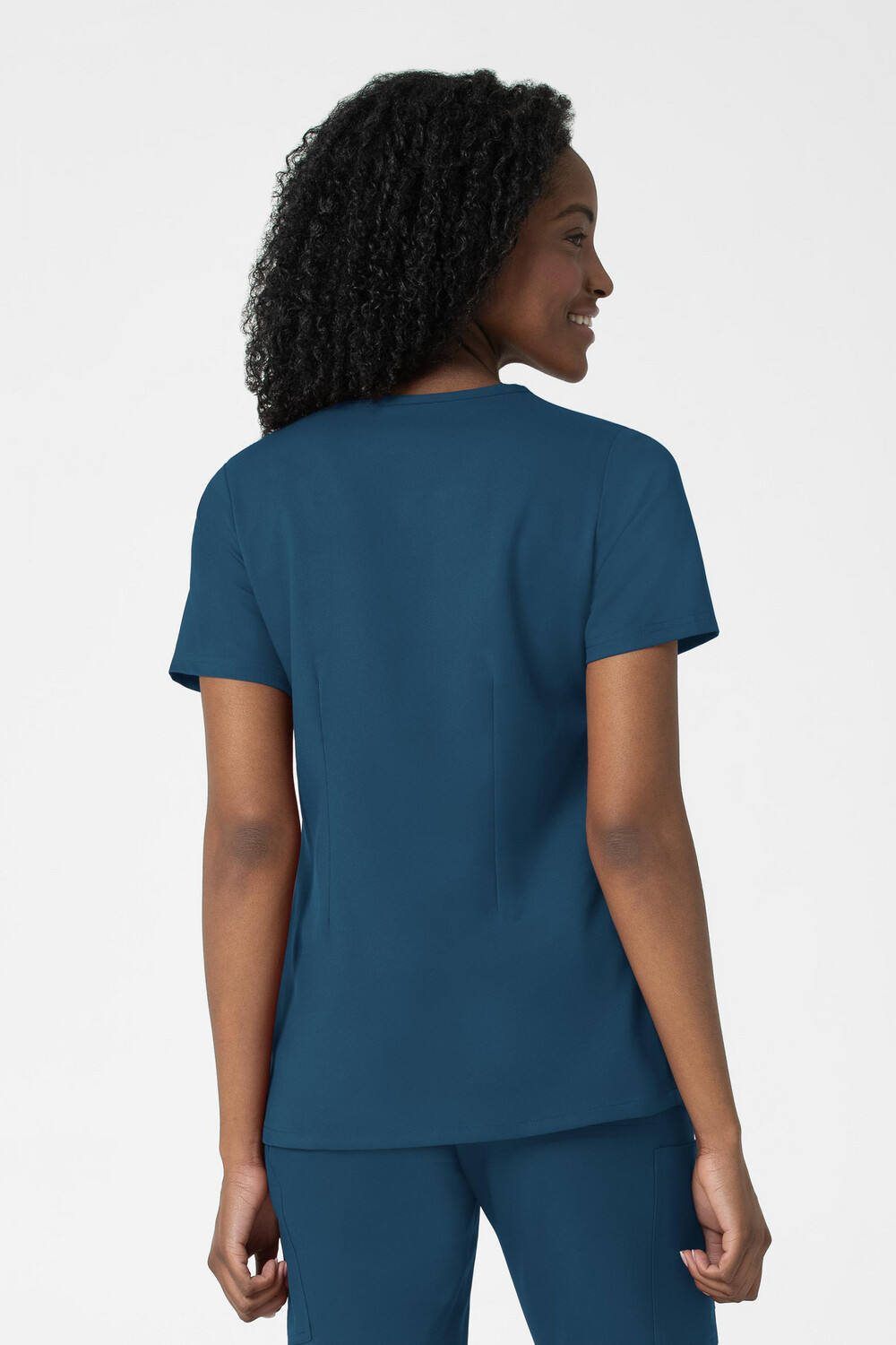 Casacca donna 6122 scollo a V caribbean blue