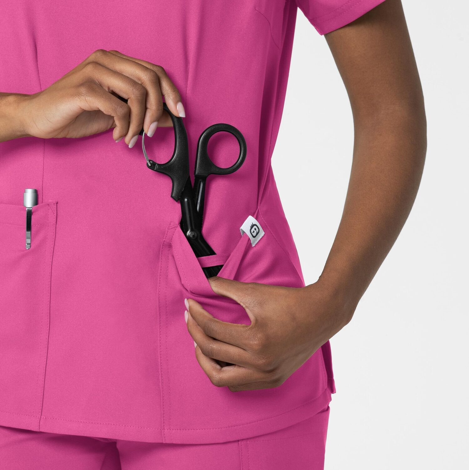 Casacca donna 6122 scollo a V hotpink