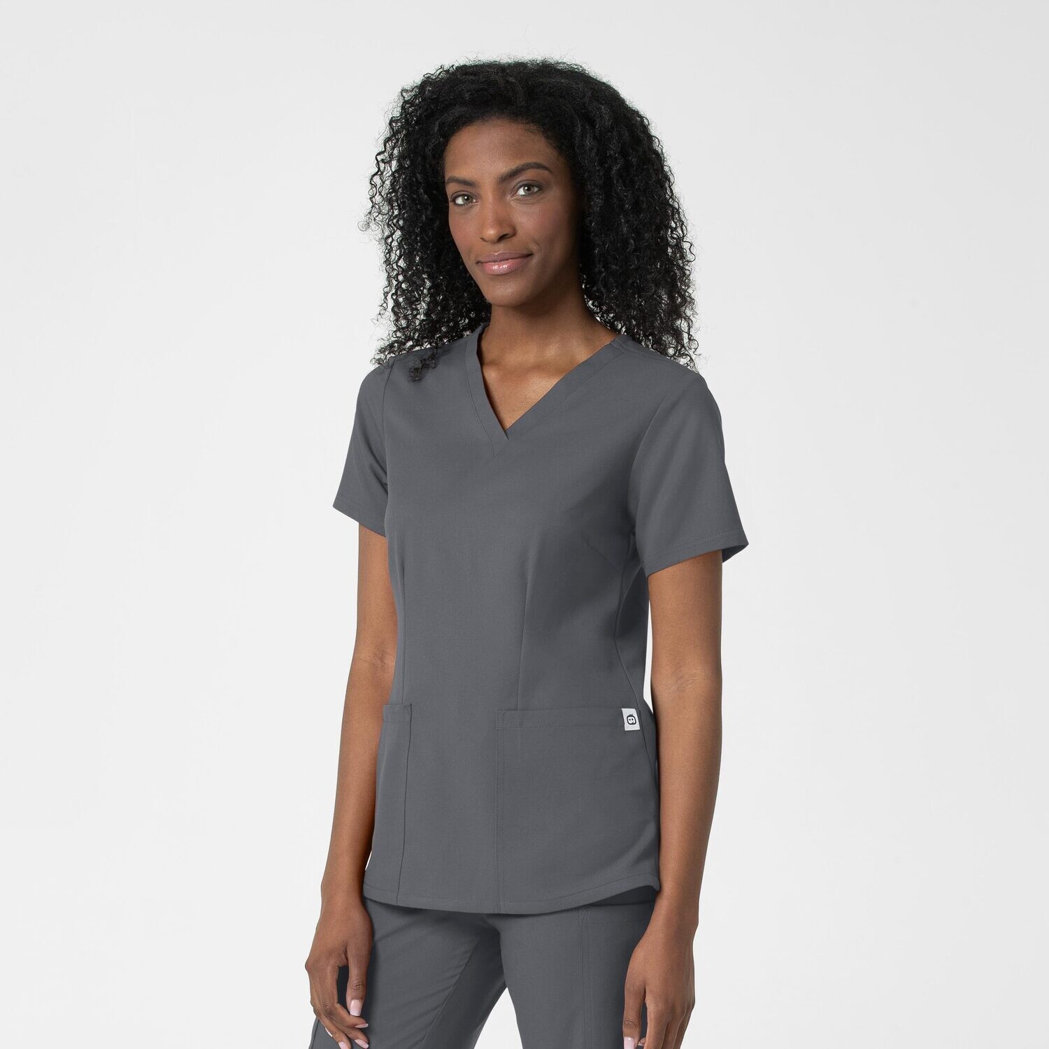 Casacca donna 6122 scollo a V pewter