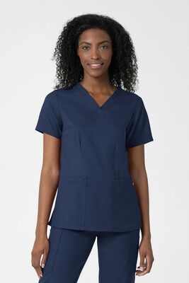 Casacca donna 6122 scollo a V navy blue
