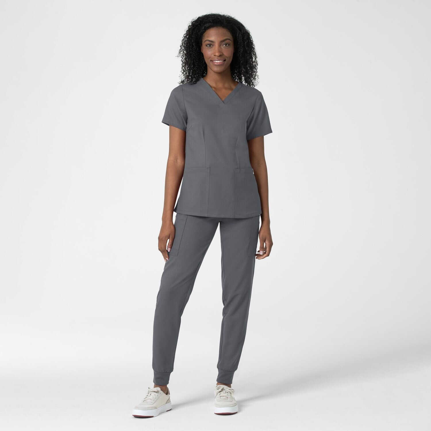 Casacca donna 6122 scollo a V pewter