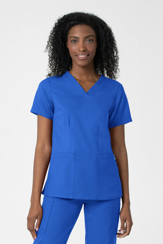 Casacca donna 6122 scollo a V royal blue