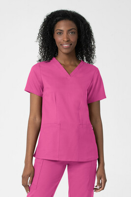 Casacca donna 6122 scollo a V hotpink