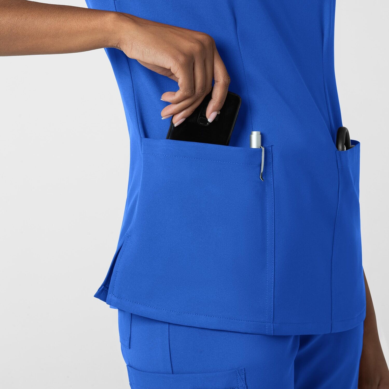 Casacca donna 6122 scollo a V royal blue