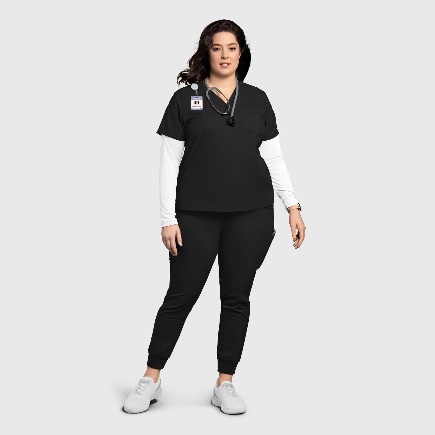 Casacca donna 6222 scollo a V black