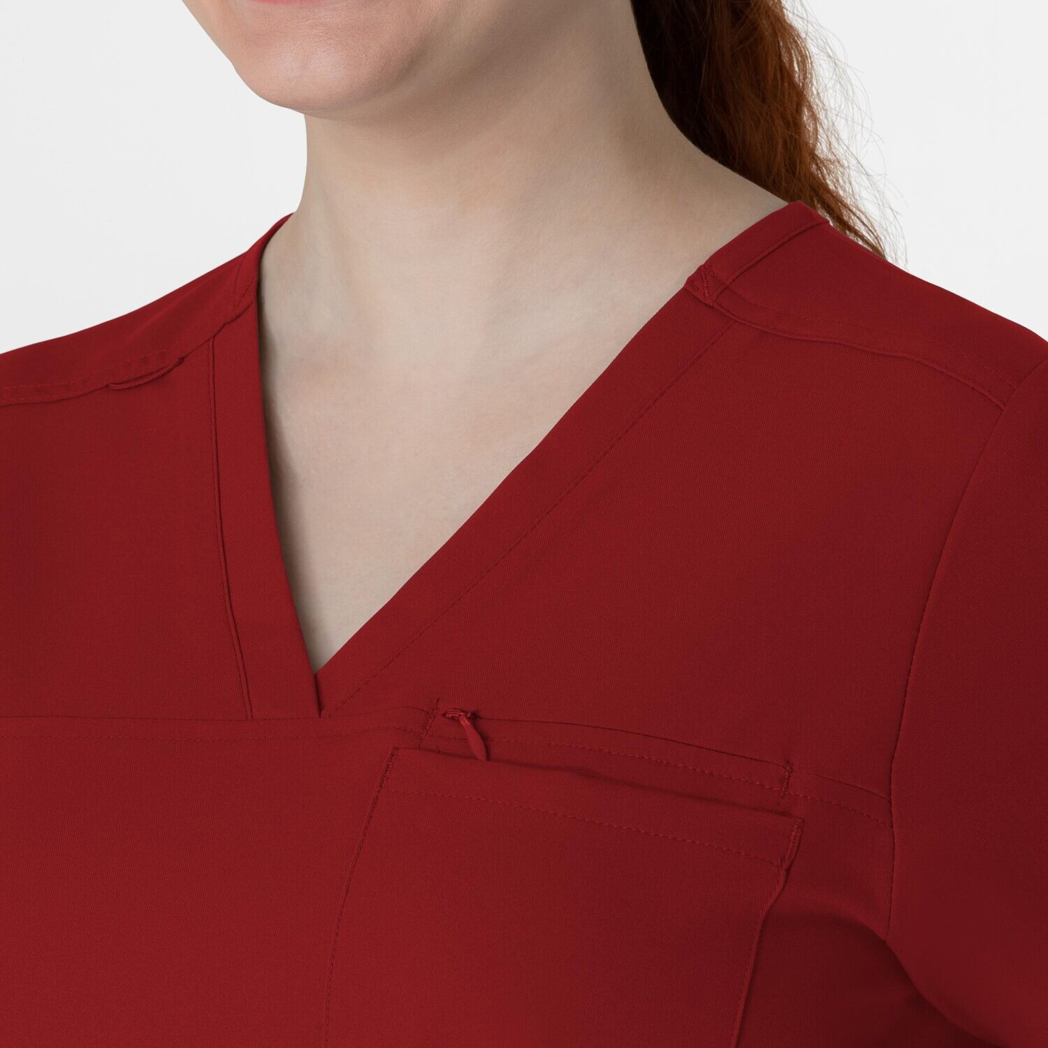 Casacca donna 6222 scollo a V burgundy