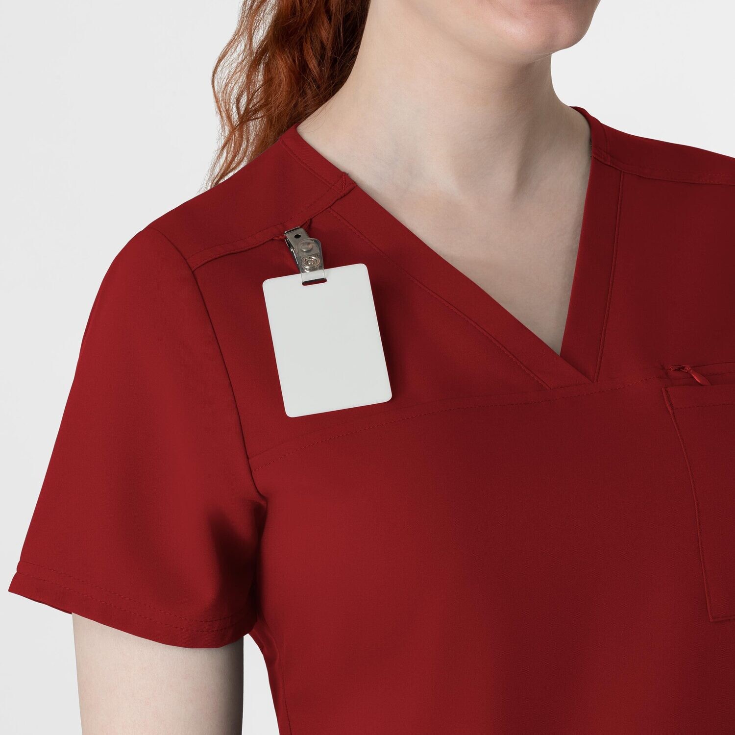 Casacca donna 6222 scollo a V burgundy