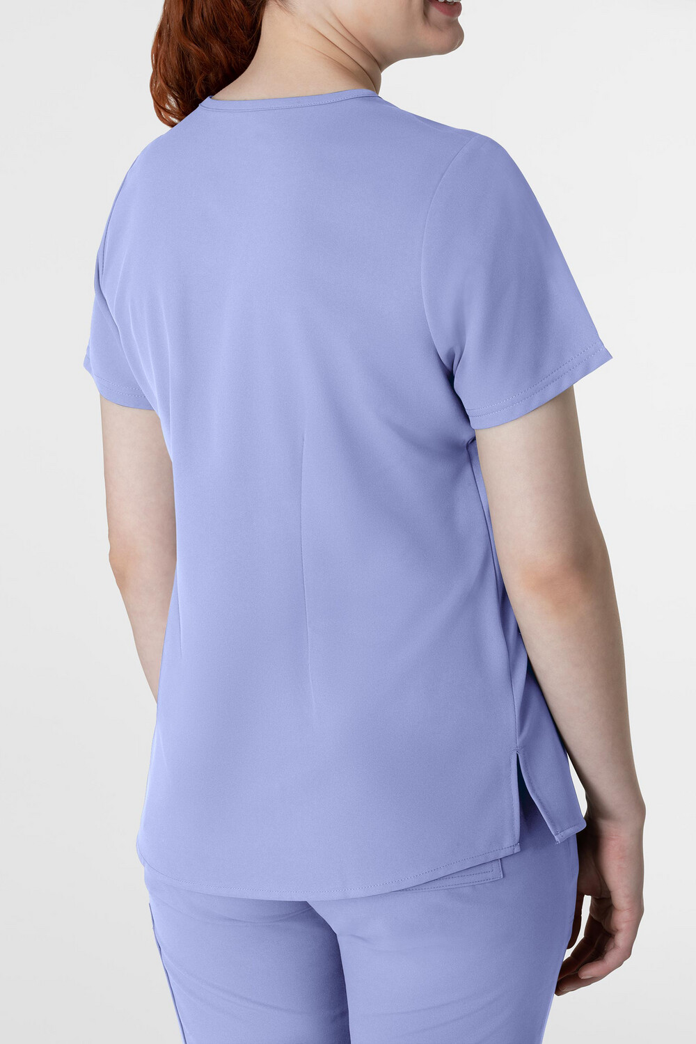 Casacca donna 6222 scollo a V ceil blue