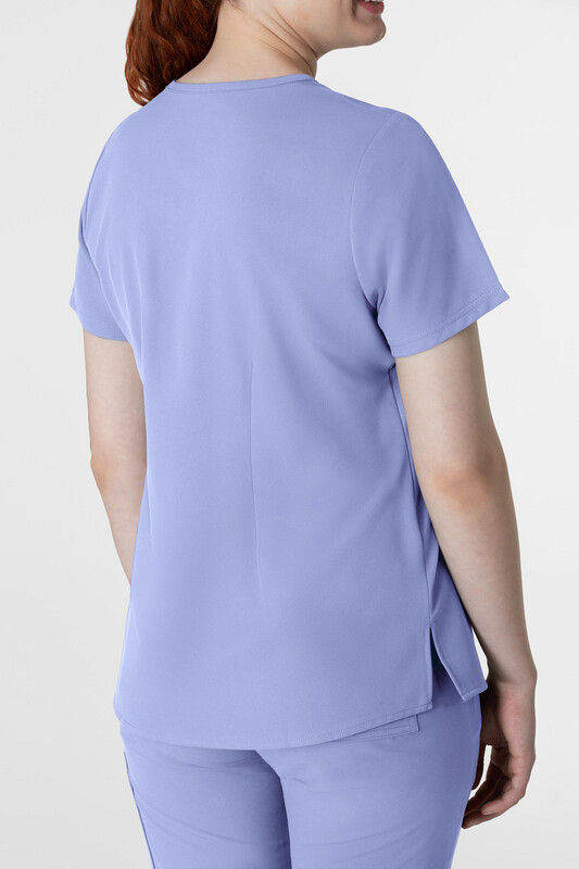 Casacca donna 6222 scollo a V ceil blue