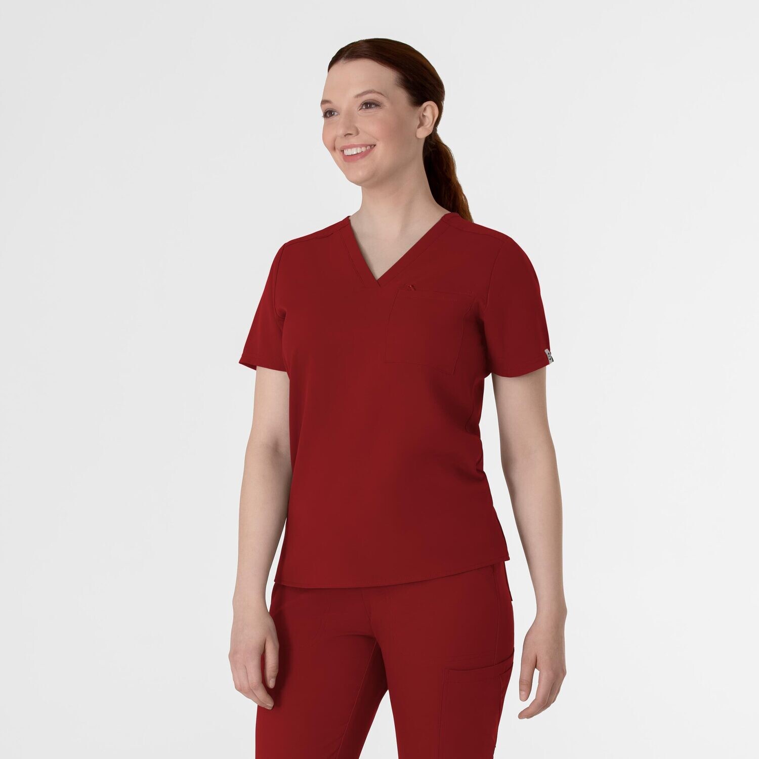 Casacca donna 6222 scollo a V burgundy