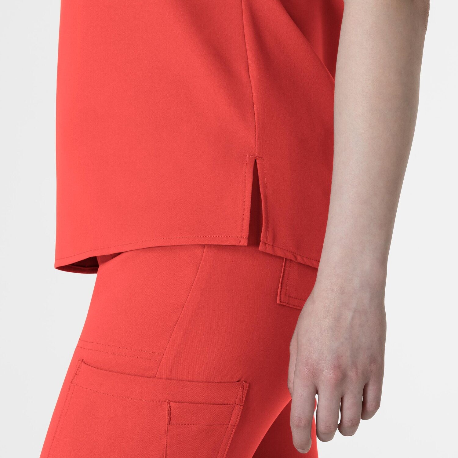 Casacca donna 6222 scollo a V cherry tomato