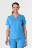 Casacca donna 6222 scollo a V malibu blue