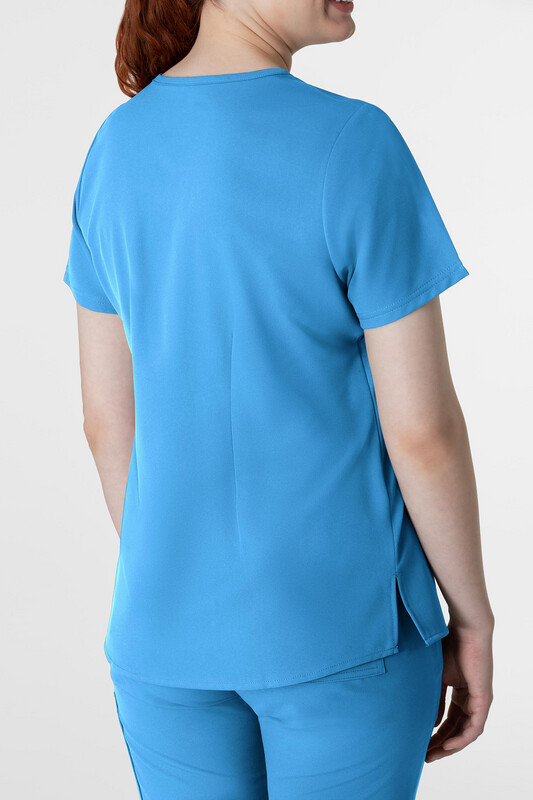 Casacca donna 6222 scollo a V malibu blue