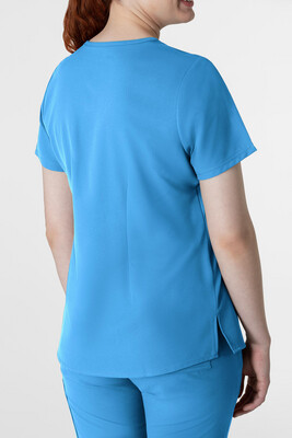 Casacca donna 6222 scollo a V malibu blue
