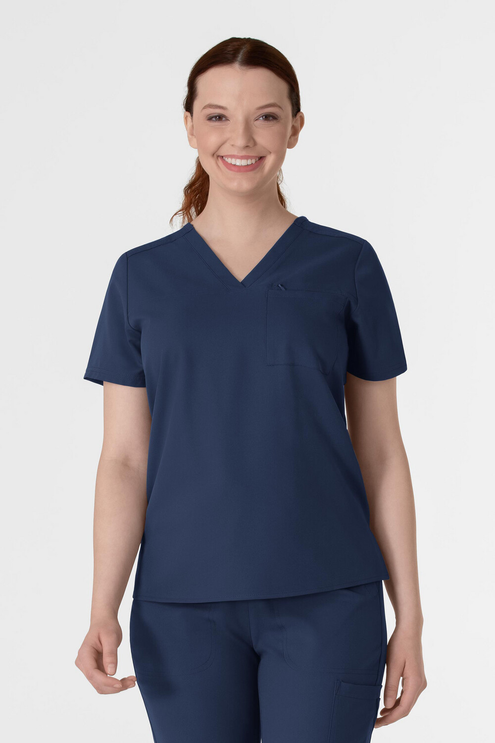 Casacca donna 6222 scollo a V navy blue