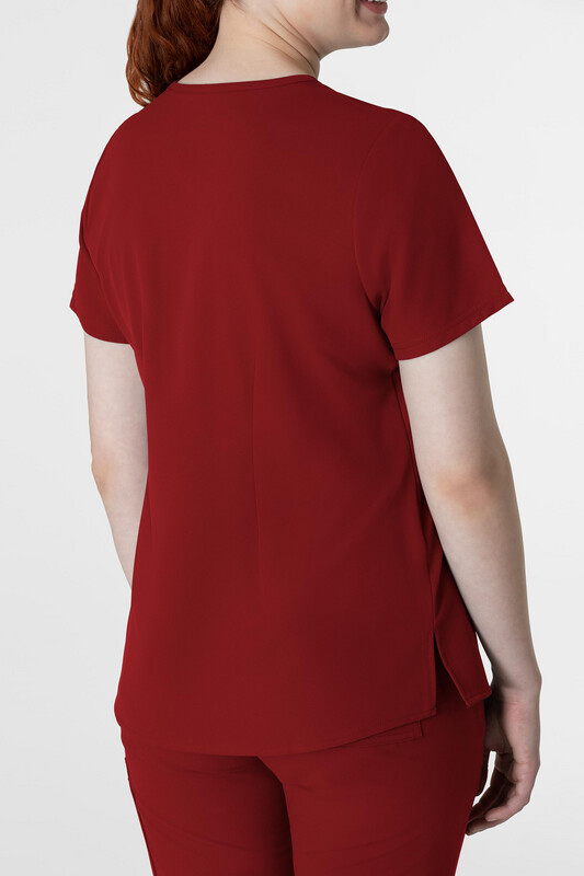 Casacca donna 6222 scollo a V burgundy