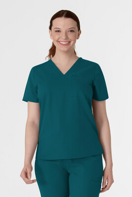Casacca donna 6222 scollo a V caribbean blue
