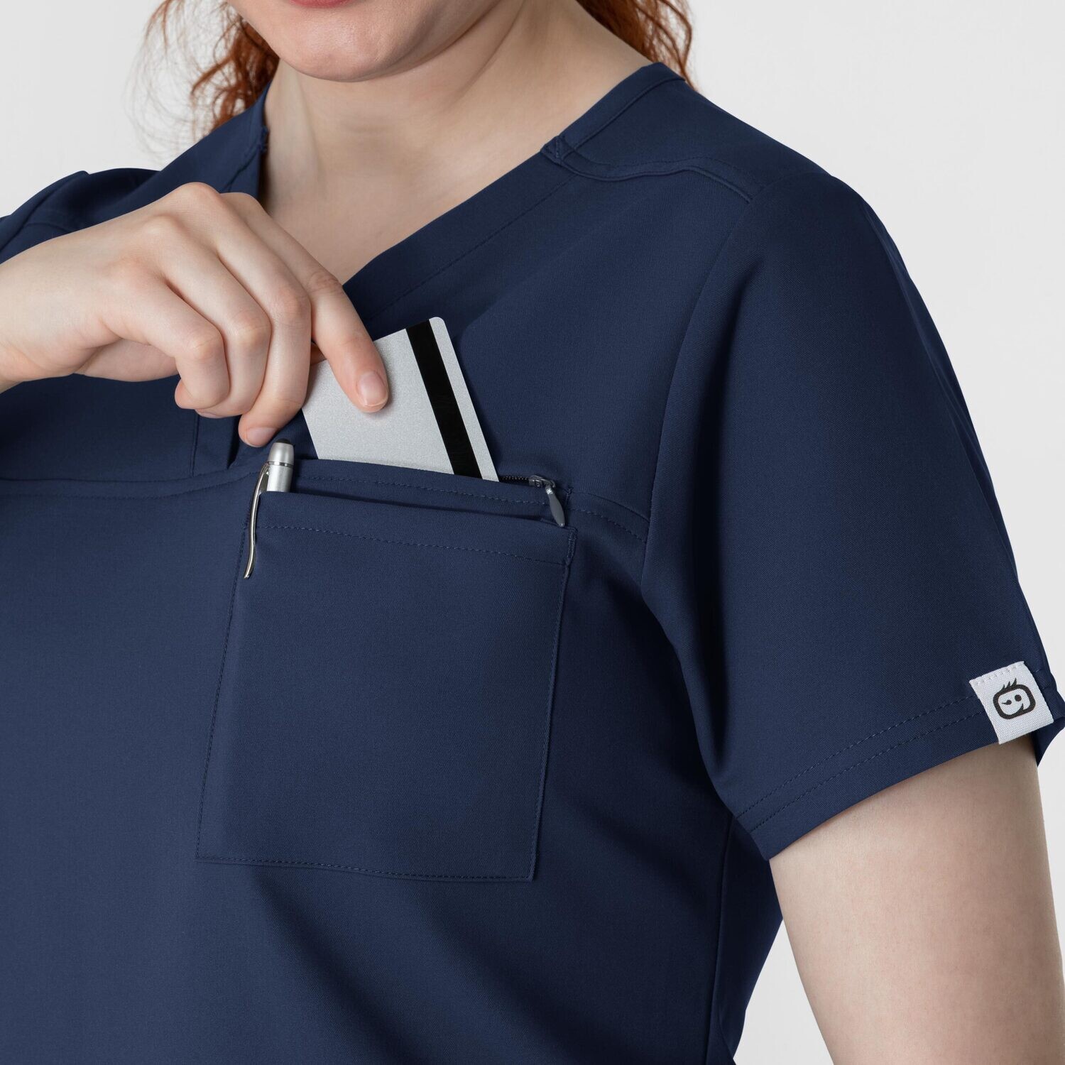 Casacca donna 6222 scollo a V navy blue