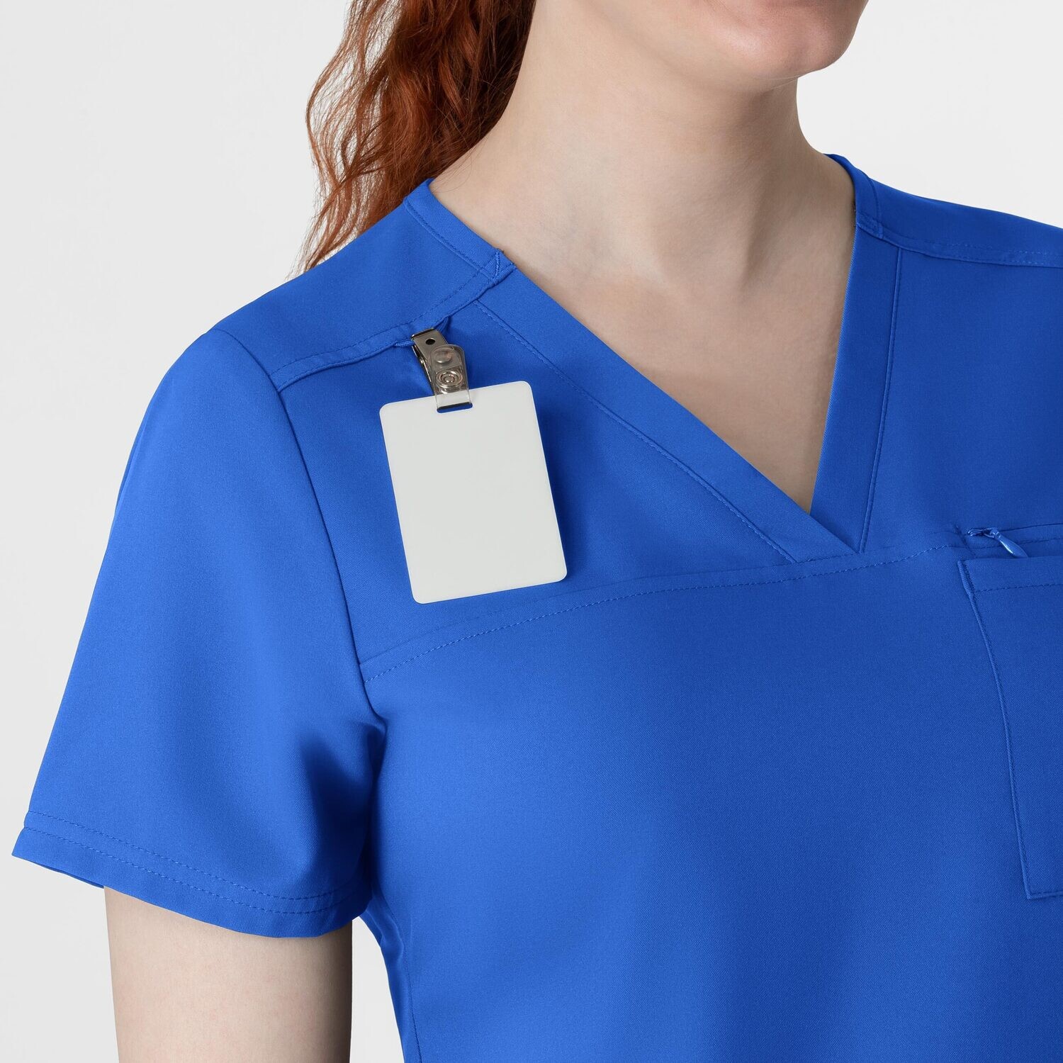 Casacca donna 6222 scollo a V royal blue