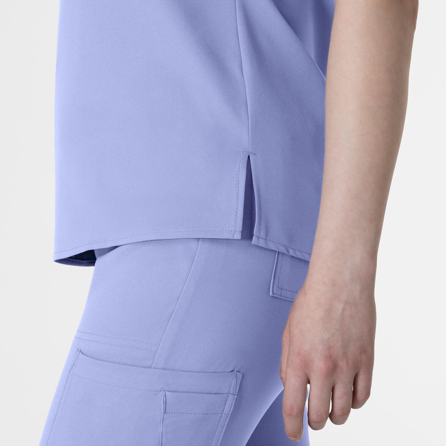 Casacca donna 6222 scollo a V ceil blue