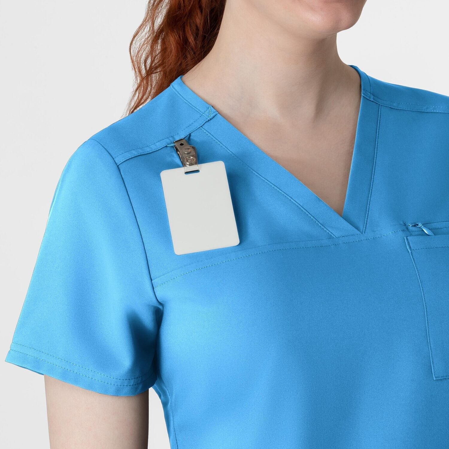 Casacca donna 6222 scollo a V malibu blue