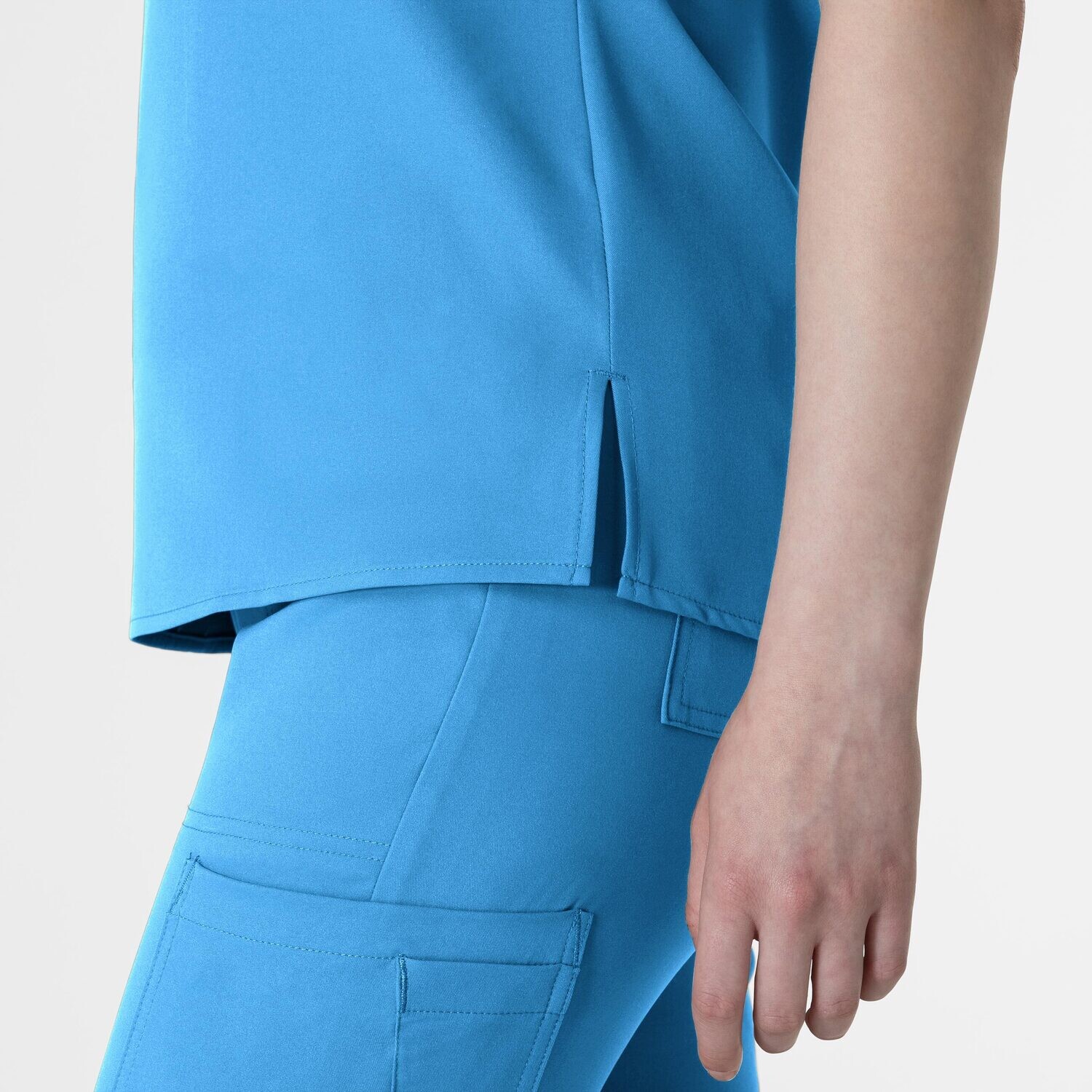 Casacca donna 6222 scollo a V malibu blue